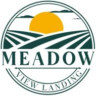 The image is a logo for Meadow View Landing.